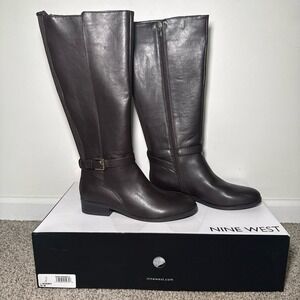 Nine West Women's Brown Knee High Boots Size 10